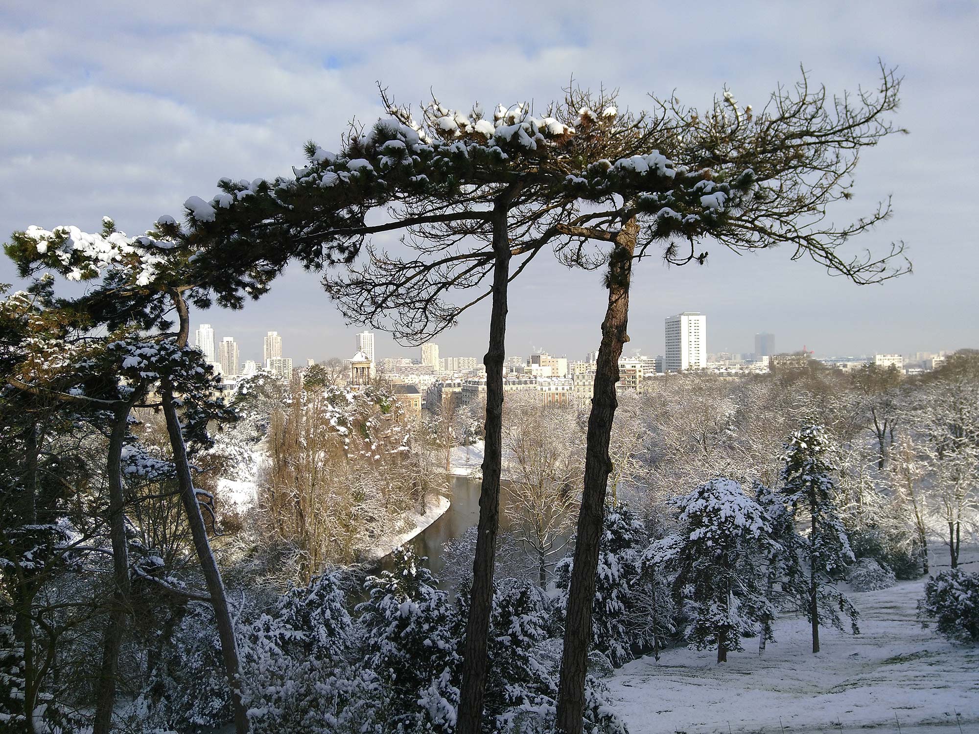 Buttes Chaumont en hiver